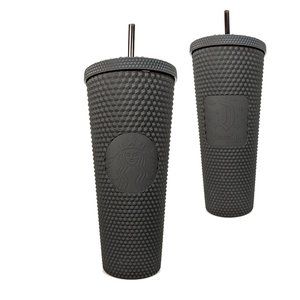 Disneyland  Limited Edition Starbucks Matte Black Studded Venti Tumbler - 24 Oz